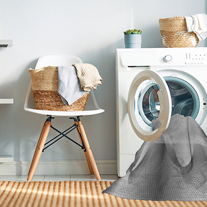 Machine Washable Transitional Platinum Gray Rug in a Washing Machine, wshpat513gry