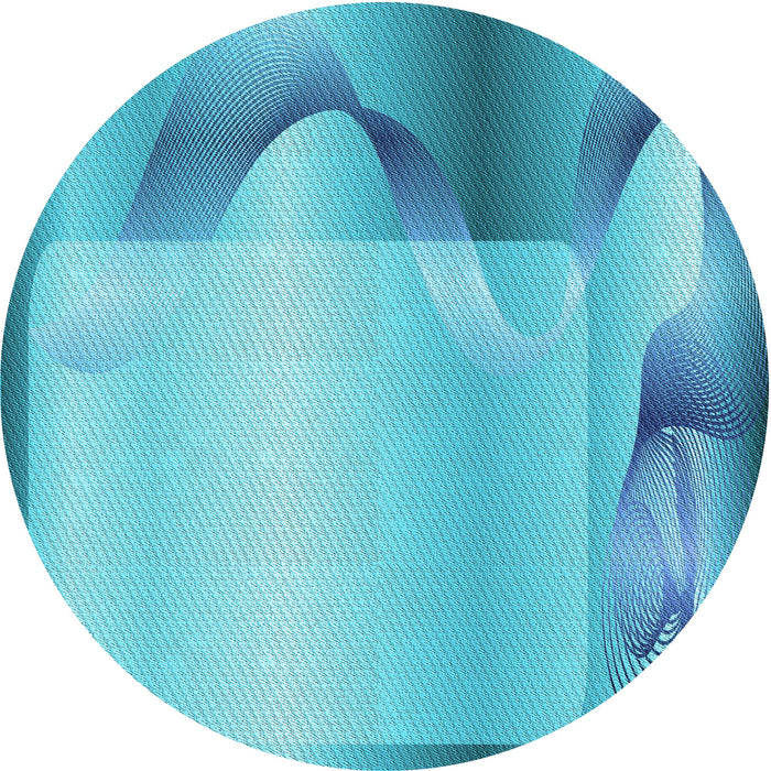 Square Machine Washable Transitional Dark Turquoise Green Rug in a Living Room, wshpat513lblu