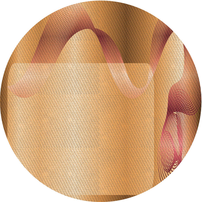 Square Machine Washable Transitional Yellow Orange Rug in a Living Room, wshpat513org