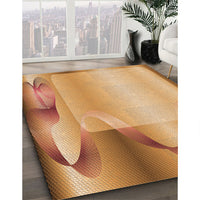 Patterned Yellow Orange Rug, pat513org