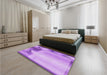 Patterned Violet Purple Rug in a Bedroom, pat513pur