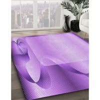 Patterned Violet Purple Rug, pat513pur