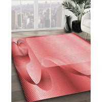 Patterned Pastel Pink Rug, pat513rd