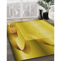 Patterned Yellow Rug, pat513yw