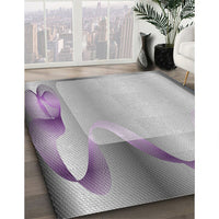 Patterned Light Gray Novelty Rug, pat513