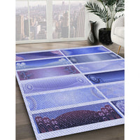 Patterned Royal Blue Rug, pat514blu