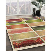 Patterned Red Rug, pat514brn