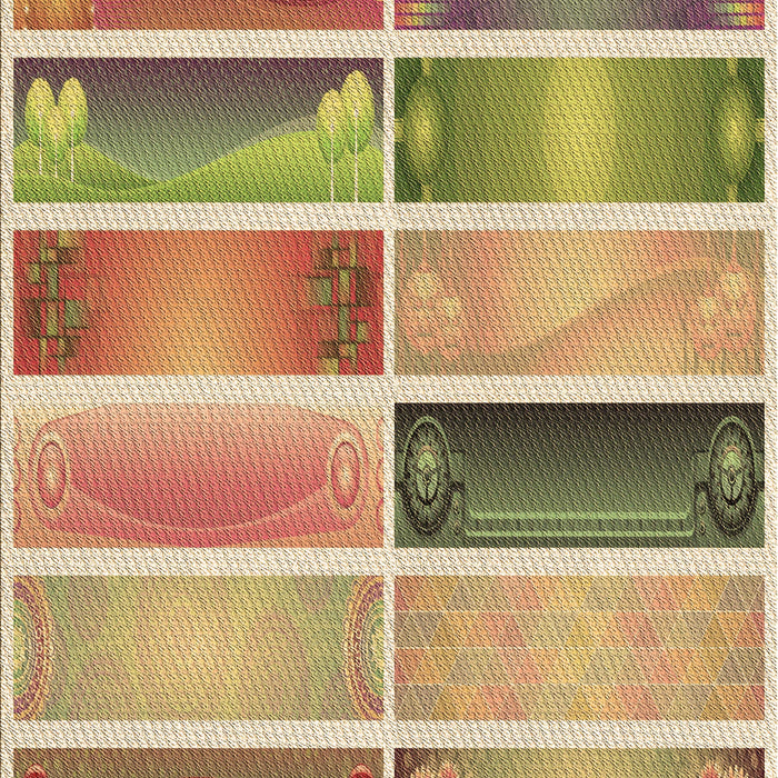 Patterned Red Rug, pat514brn