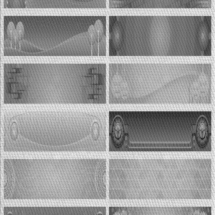 Patterned Silver Gray Rug, pat514gry