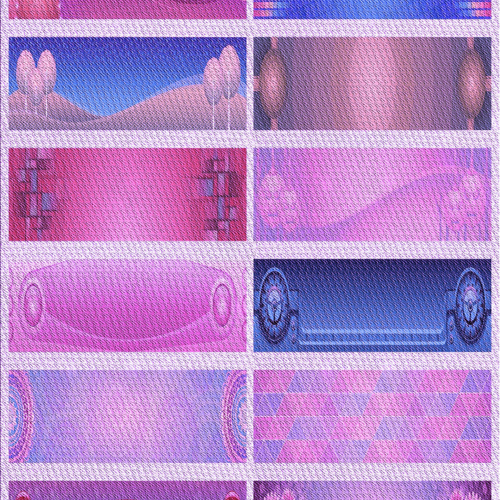 Machine Washable Transitional Dark Orchid Purple Rug, wshpat514pur