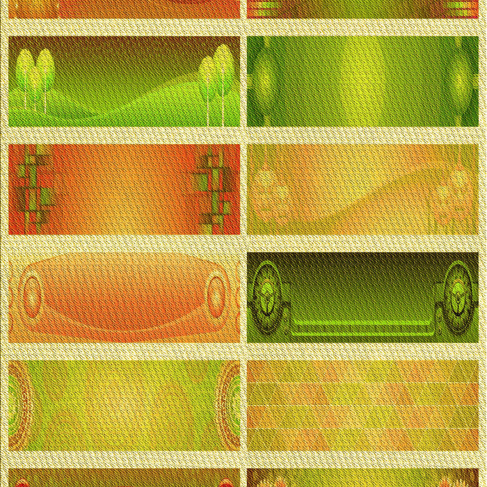 Patterned Bold Yellow Rug, pat514yw