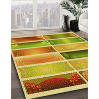 Patterned Bold Yellow Rug, pat514yw