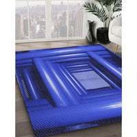 Patterned Blue Rug, pat515blu