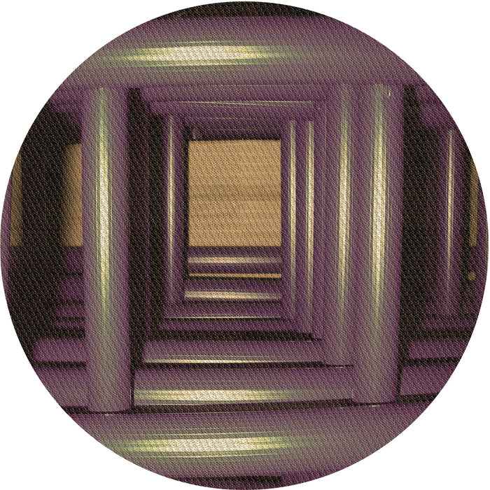 Square Machine Washable Transitional Dark Almond Brown Rug in a Living Room, wshpat515brn