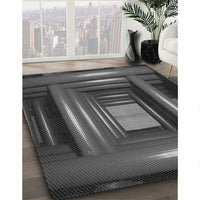 Patterned Platinum Gray Rug, pat515gry