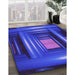 Machine Washable Transitional Cobalt Blue Rug in a Family Room, wshpat515pur