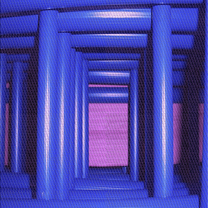 Patterned Cobalt Blue Rug, pat515pur