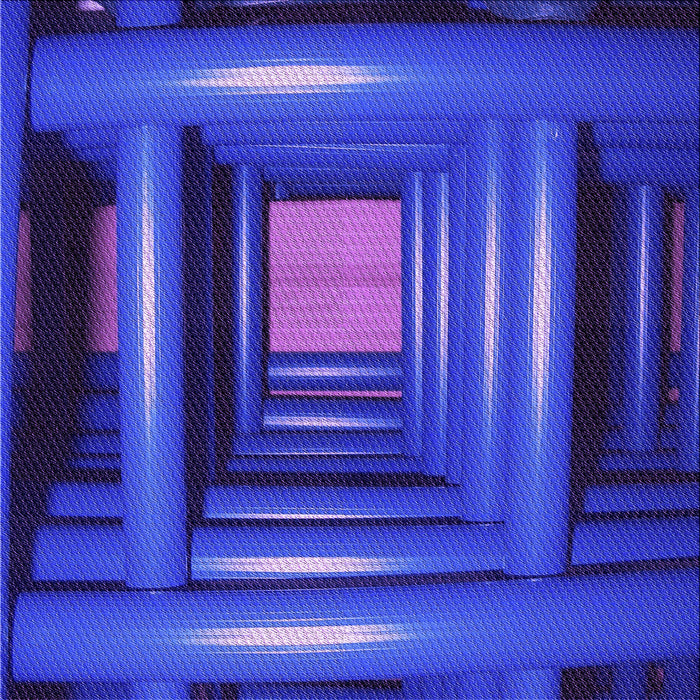 Round Machine Washable Transitional Cobalt Blue Rug, wshpat515pur