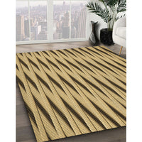 Patterned Red Brown Rug, pat516brn