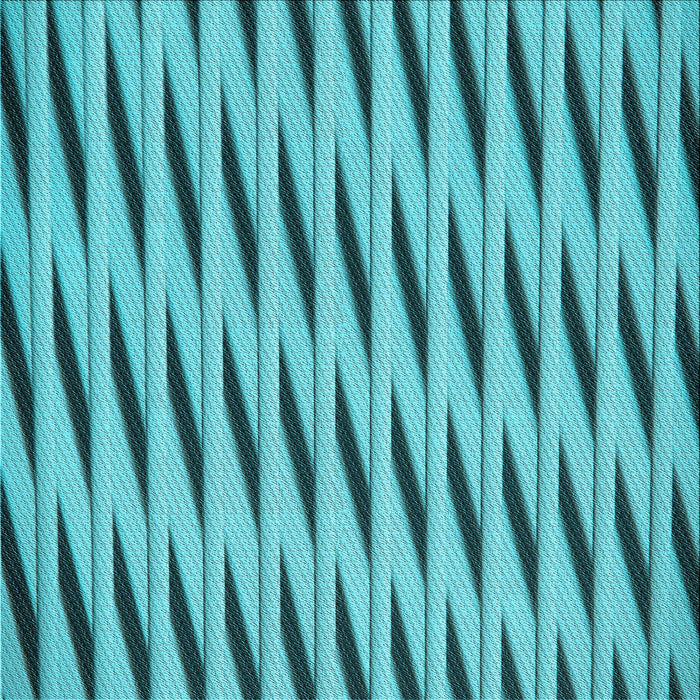 Round Patterned Dark Cyan Green Rug, pat516lblu