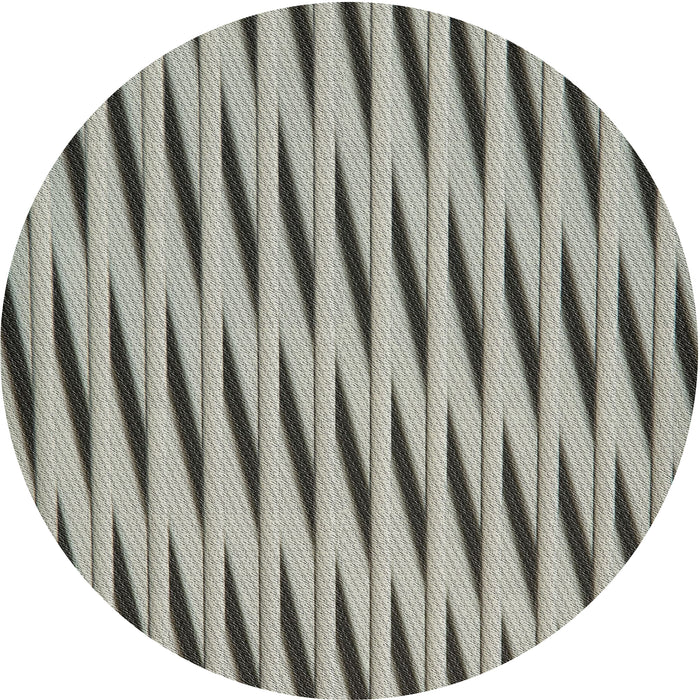 Sideview of Patterned Gray Novelty Rug, pat516