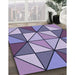 Machine Washable Transitional Bright Lilac Purple Rug in a Family Room, wshpat517blu