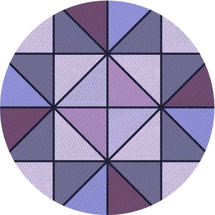 Square Machine Washable Transitional Bright Lilac Purple Rug in a Living Room, wshpat517blu
