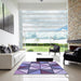 Machine Washable Transitional Bright Lilac Purple Rug in a Kitchen, wshpat517blu