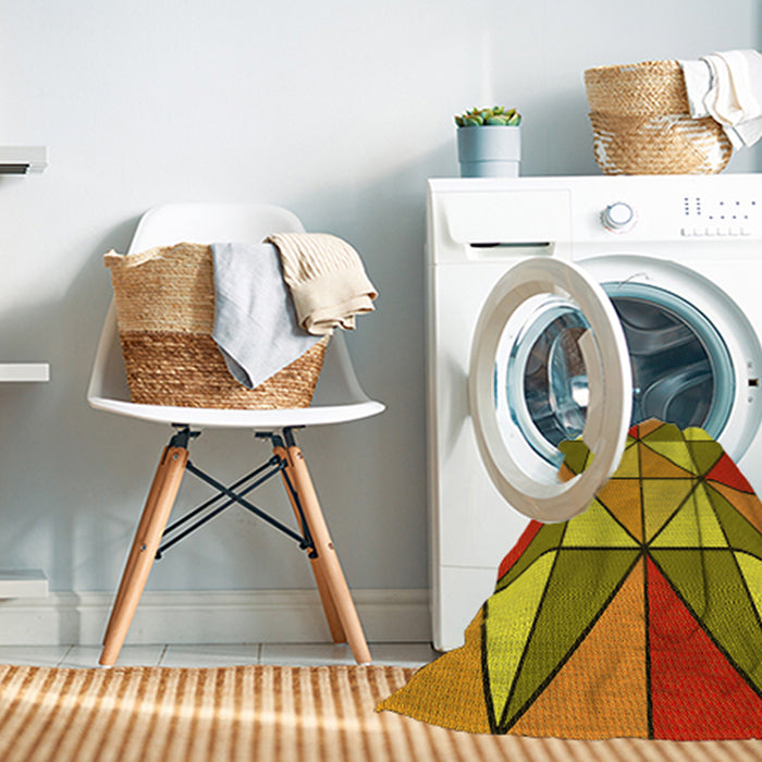 Machine Washable Transitional Mahogany Brown Rug in a Washing Machine, wshpat517yw