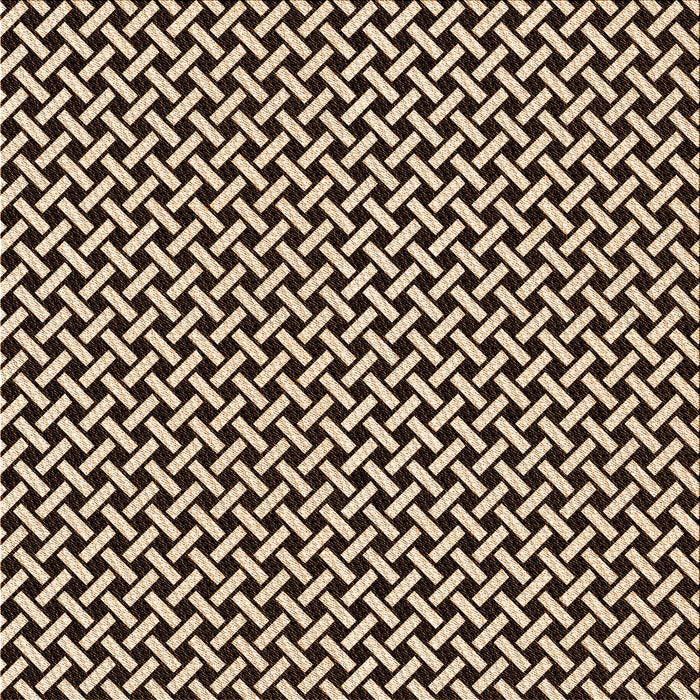 Round Patterned Black Brown Rug, pat518org