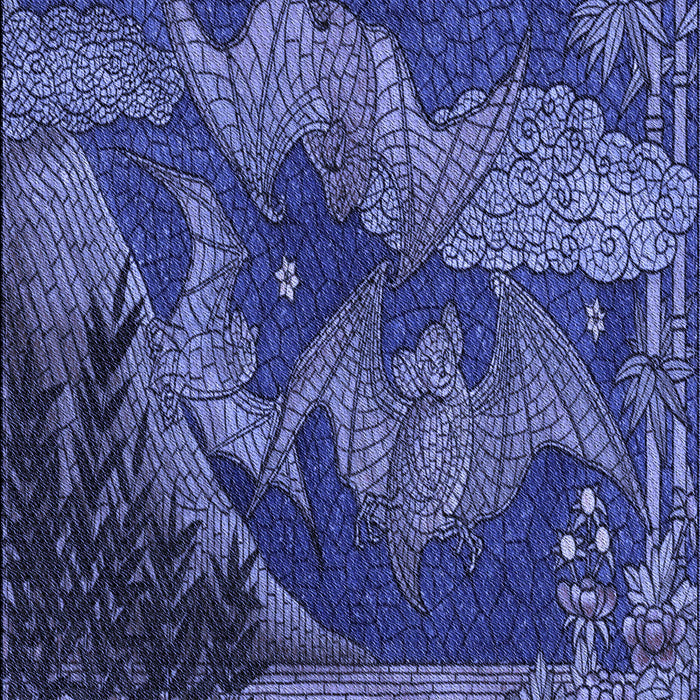 Patterned Light Slate Blue Rug, pat519blu