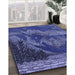 Patterned Light Slate Blue Rug in Family Room, pat519blu