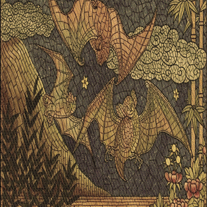 Patterned Cinnamon Brown Rug, pat519brn