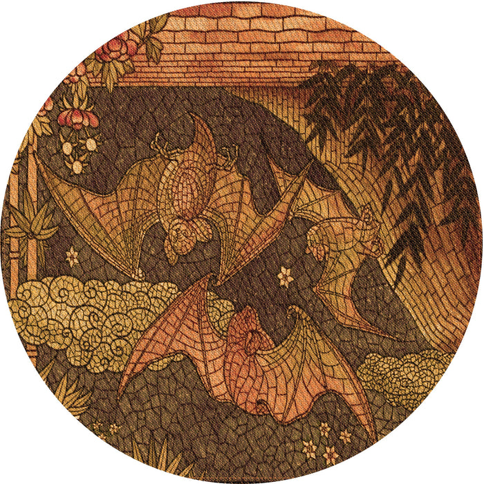 Square Machine Washable Transitional Night Red Rug in a Living Room, wshpat519org