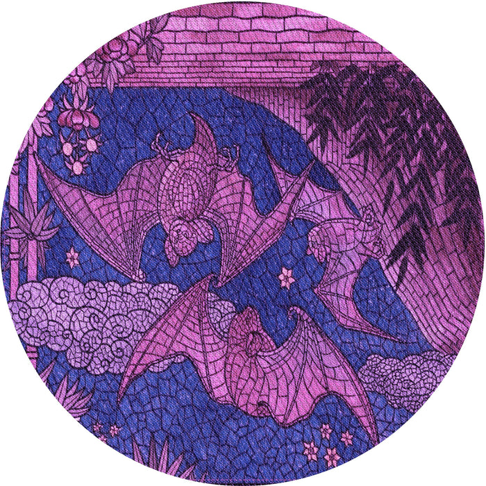 Square Patterned Purple Rug, pat519pur