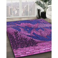 Patterned Purple Rug, pat519pur