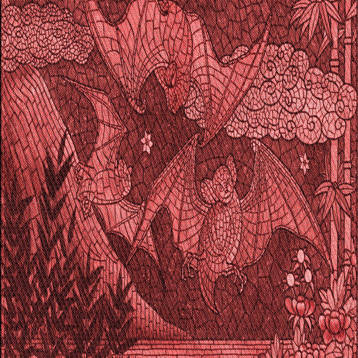 Machine Washable Transitional Red Rug, wshpat519rd