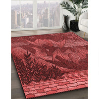 Patterned Red Rug, pat519rd