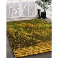 Patterned Bakers Brown Rug, pat519yw