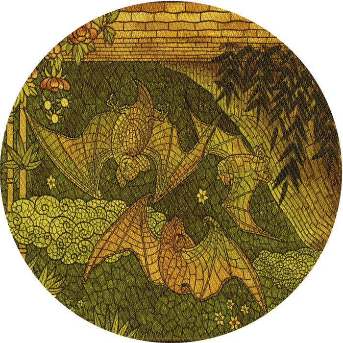 Square Patterned Bakers Brown Rug, pat519yw