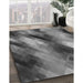 Machine Washable Transitional Black Rug in a Family Room, wshpat52gry