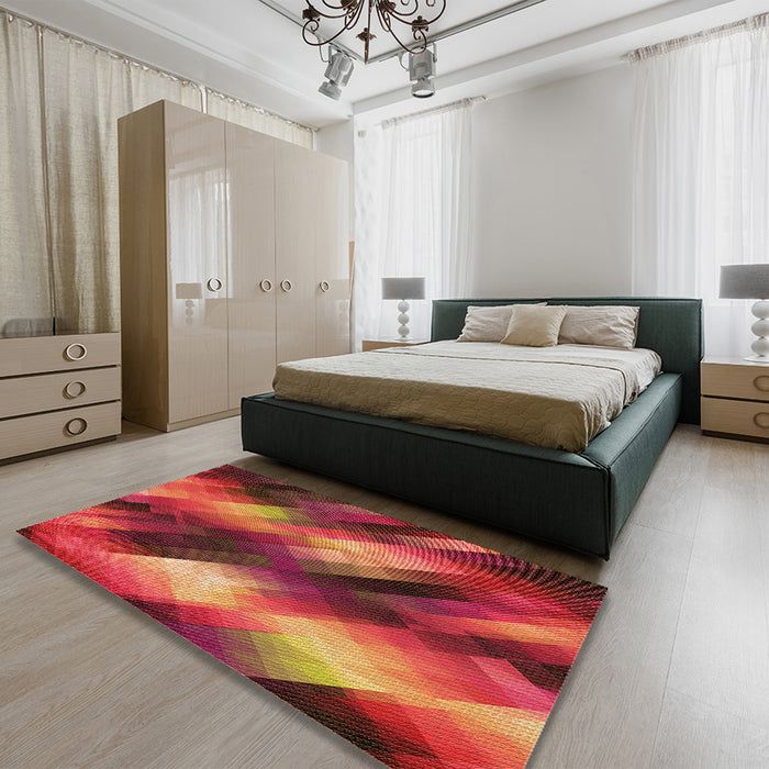 Machine Washable Transitional Orange Rug in a Family Room, wshpat52org