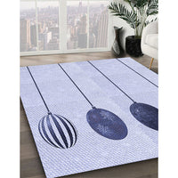 Patterned Lavender Blue Rug, pat520blu