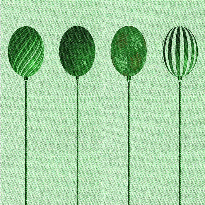 Round Patterned Mint Green Rug, pat520grn