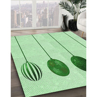 Patterned Mint Green Rug, pat520grn