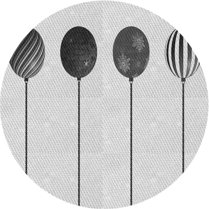 Square Patterned Platinum Gray Rug, pat520gry