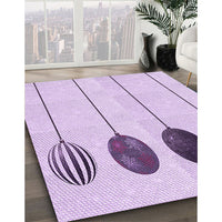 Patterned Lilac Purple Rug, pat520pur