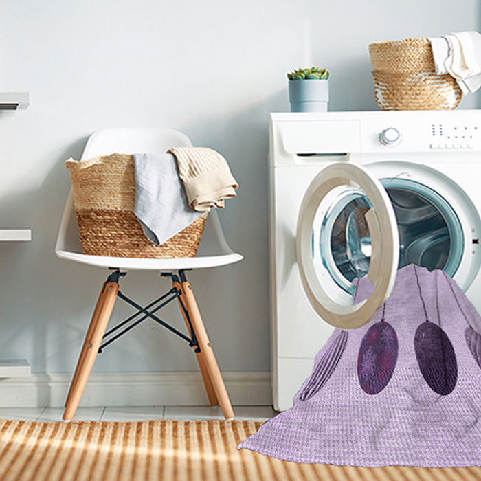 Machine Washable Transitional Lilac Purple Rug in a Washing Machine, wshpat520pur