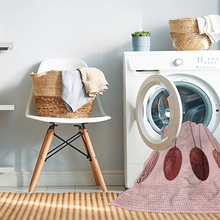 Machine Washable Transitional Pink Rug in a Washing Machine, wshpat520rd