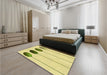 Patterned Sun Yellow Rug in a Bedroom, pat520yw